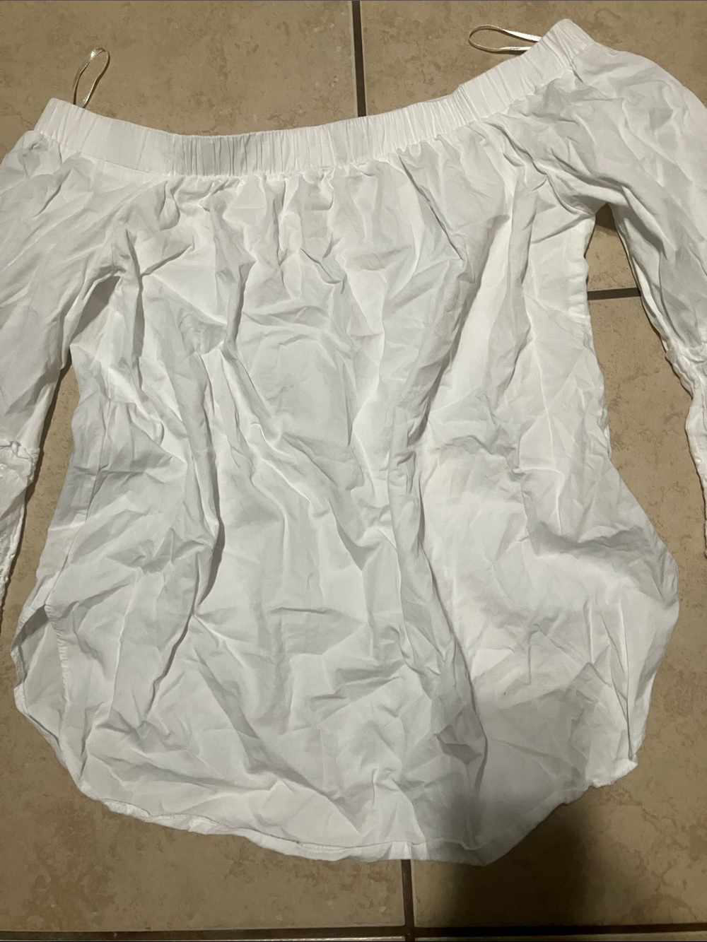 Ellison White Off-Shoulder Eyelet Bell Sleeve Top